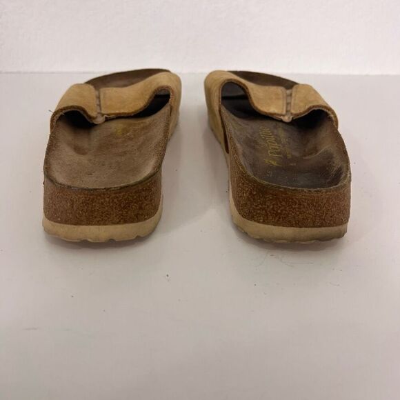 Papillio Birkenstock Yellow Leather Slide Sandals - Picture 4 of 9